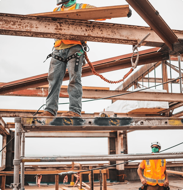 Construction workers on site