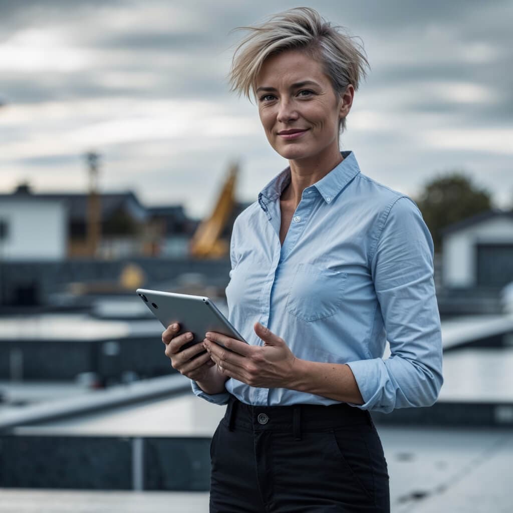 Woman working at computer