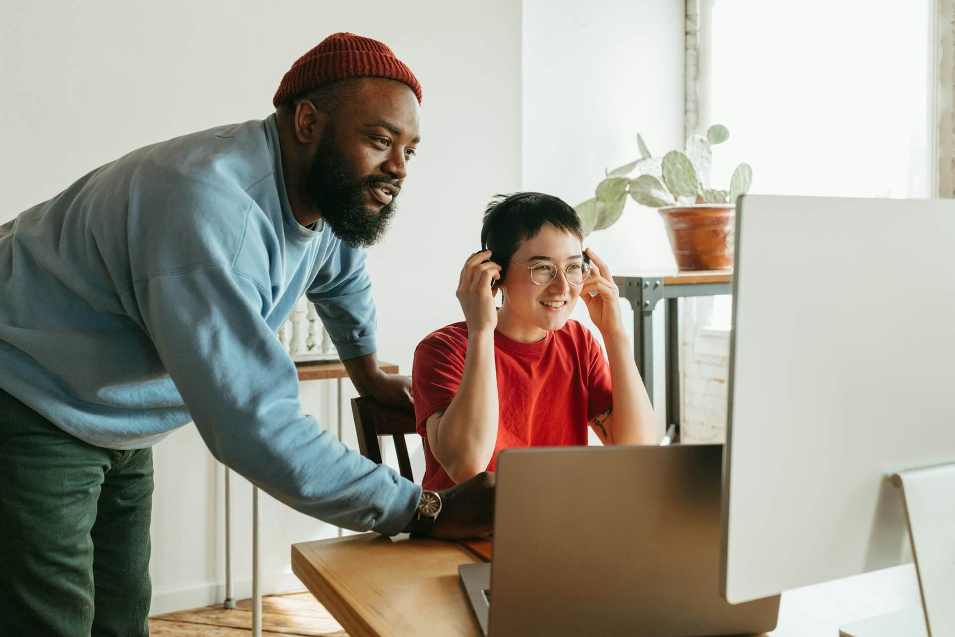 Construction site with workers
