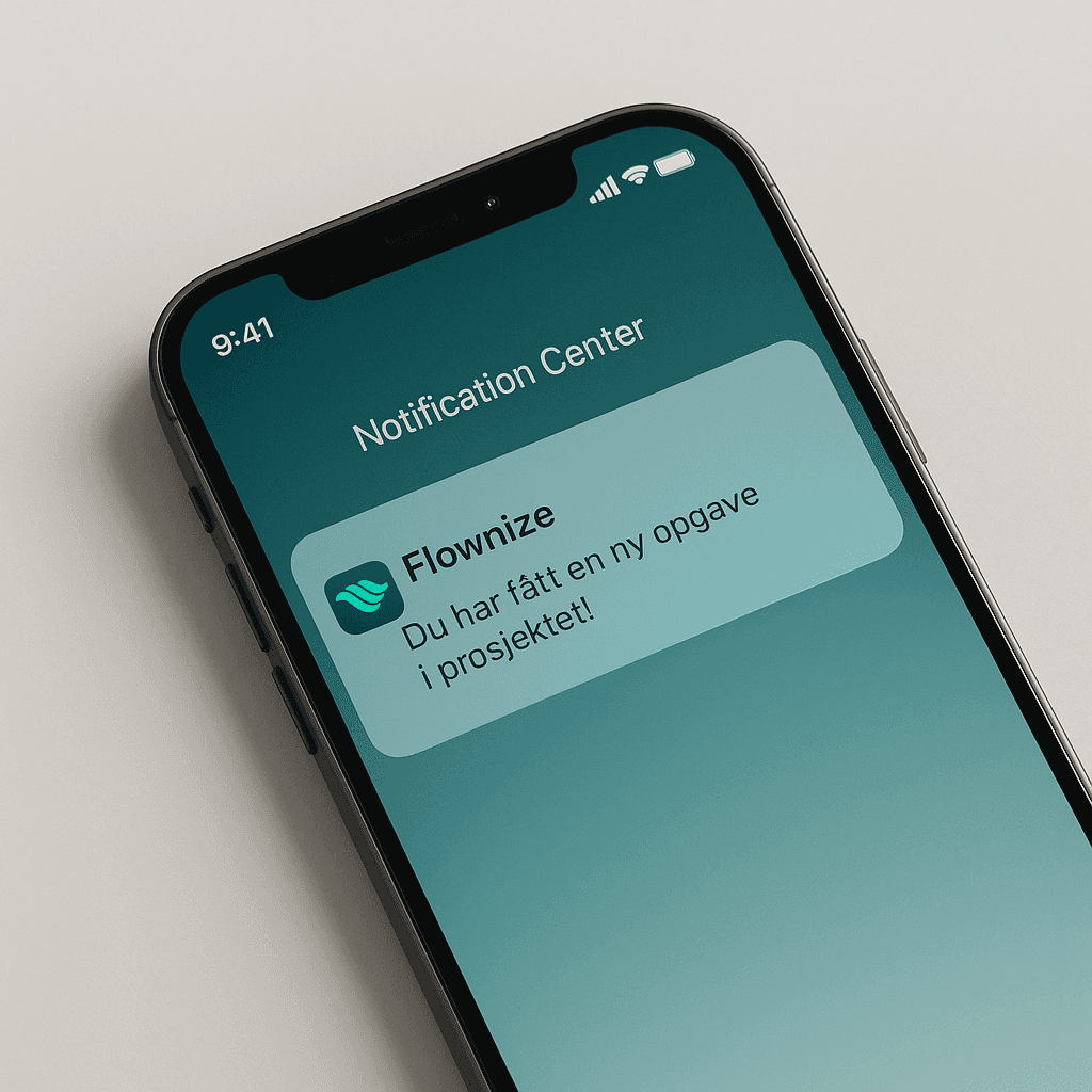 A phone with a flownize notification