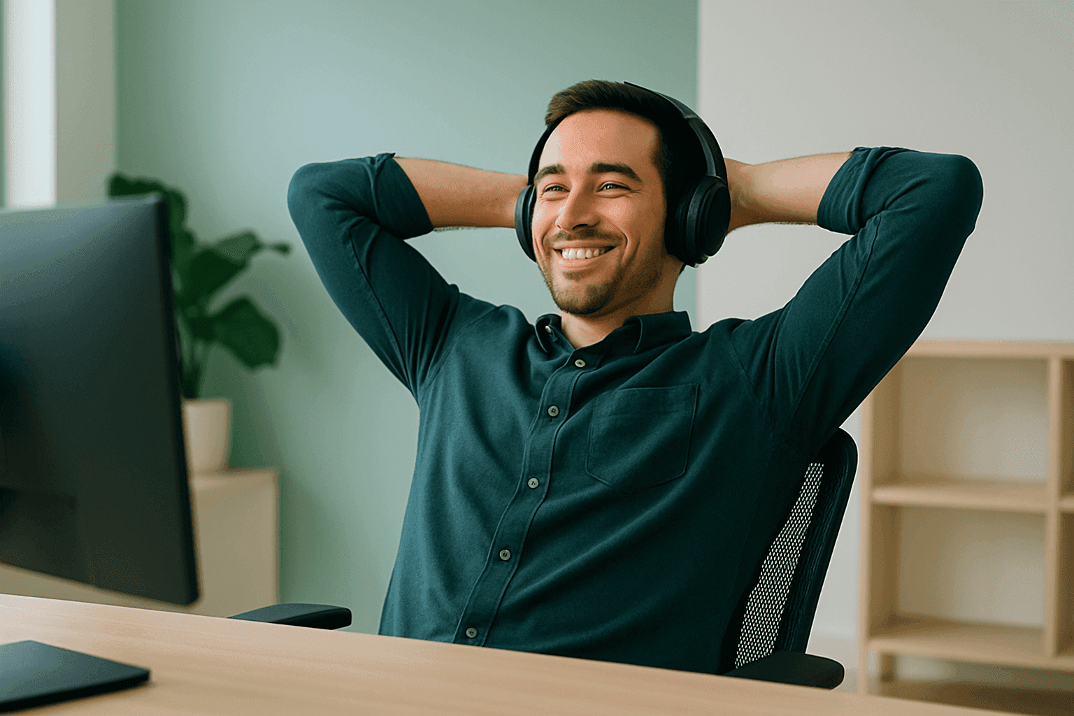 Worker on scaffolding